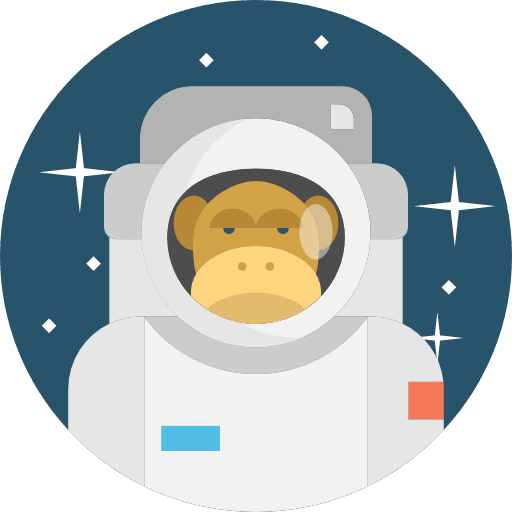 Monkey galaxy astronaut equipment icon Monkey galaxy astronaut equipment icon