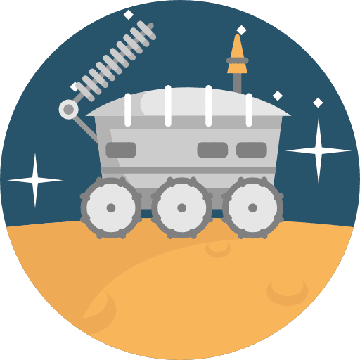 Moon rover automobile science transportation icon Moon rover automobile science transportation icon