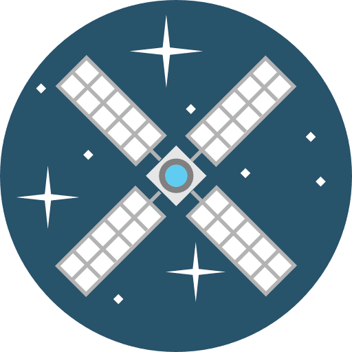 Satellite communication space technology icon Satellite communication space technology icon