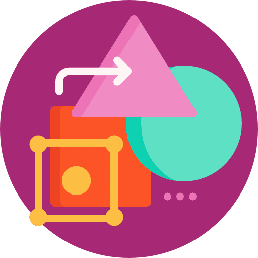 Graphic elements shapes arrows extension icon