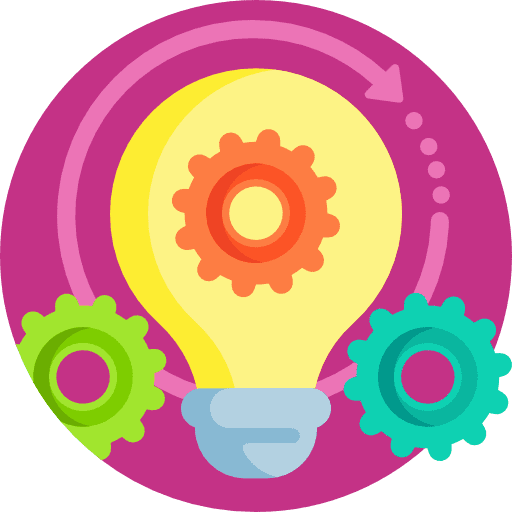 Creative process creative process settings idea icon