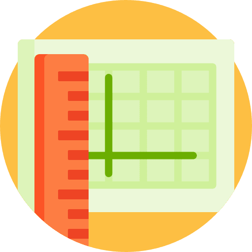 Grid ruler grid blueprint icon