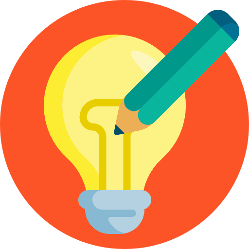 Idea edit thinking bulb icon