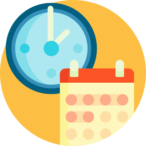 Planning time management time and date management icon