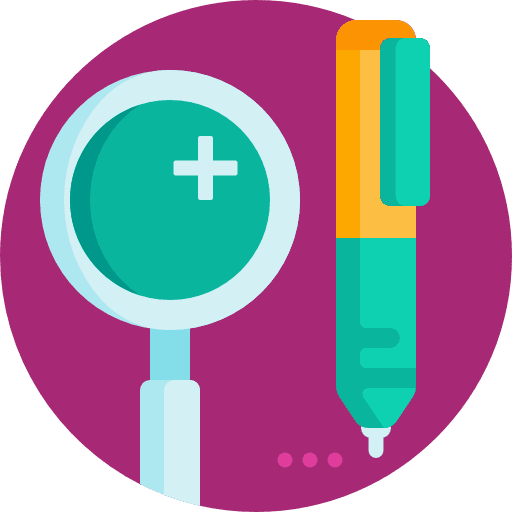 Research test business and finance zoom icon