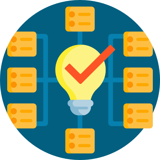 Scheme seo and web electronics office icon