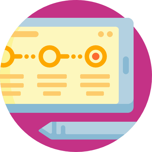 Tablet electronics pen technology icon