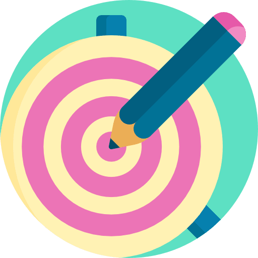Target archery arrows pencil icon