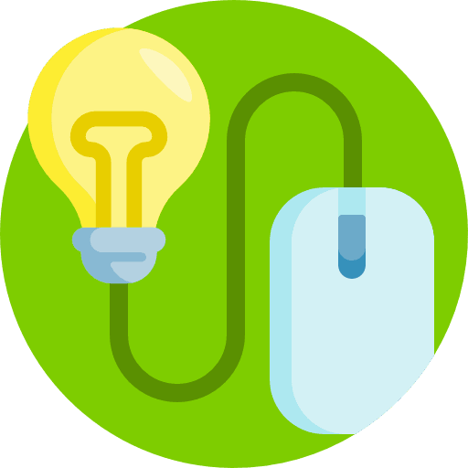 Thinking creativity computer design icon