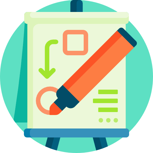 Whiteboard tactics strategy planning icon