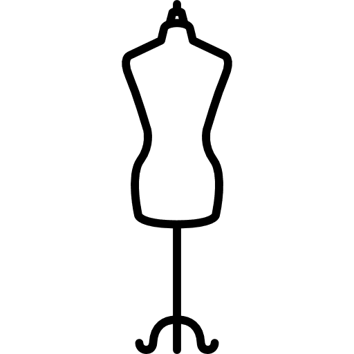 Mannequin stitches measure dummy icon