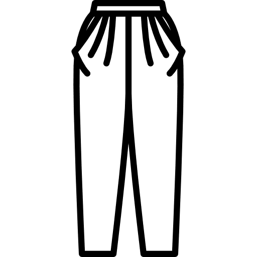 Pegged pants trousers clothing femenine icon