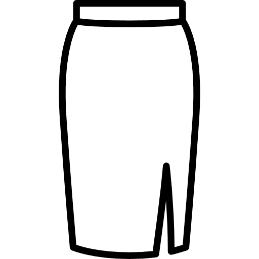 Slit skirt dresses clothing femenine icon