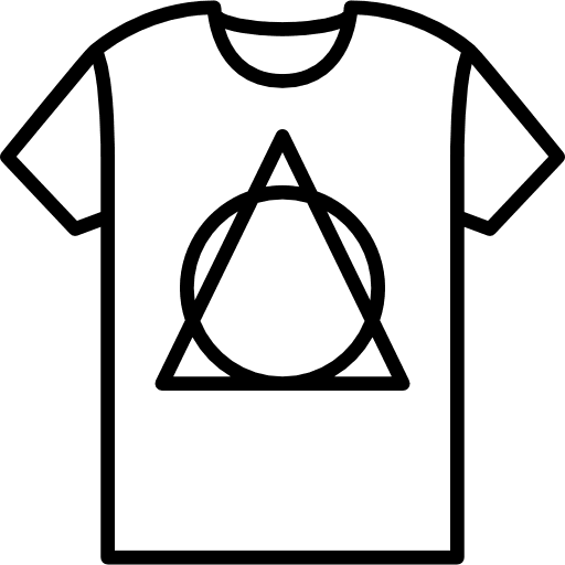 T shirt with design fashion triangle clothing icon