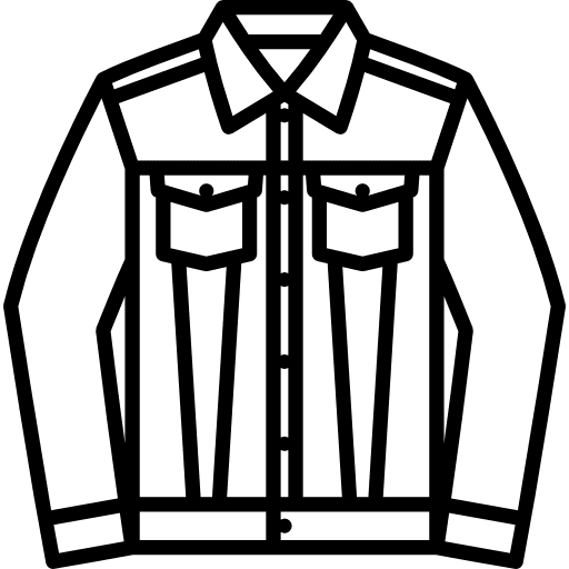 Denim jacket clothing shirts jackets icon