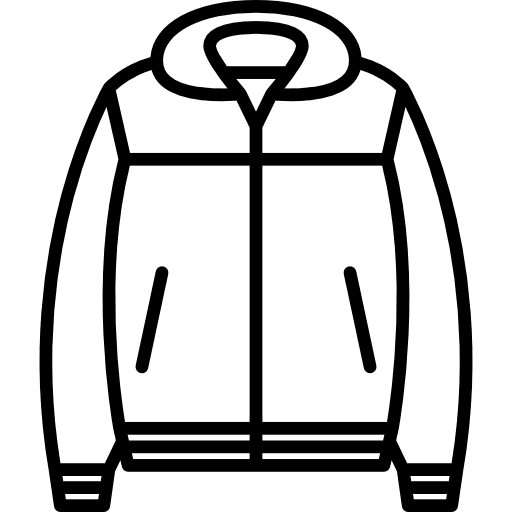 Nylon jacket men fashion clothing icon