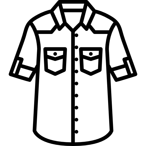 Denim shirt clothing buttons shirts icon