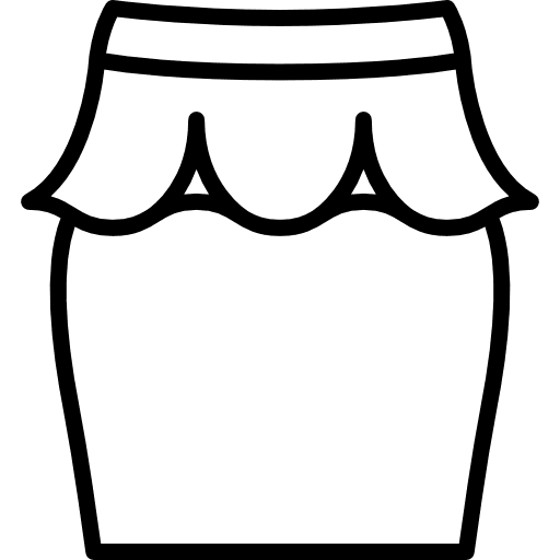 Peplum skirt clothing dresses woman icon