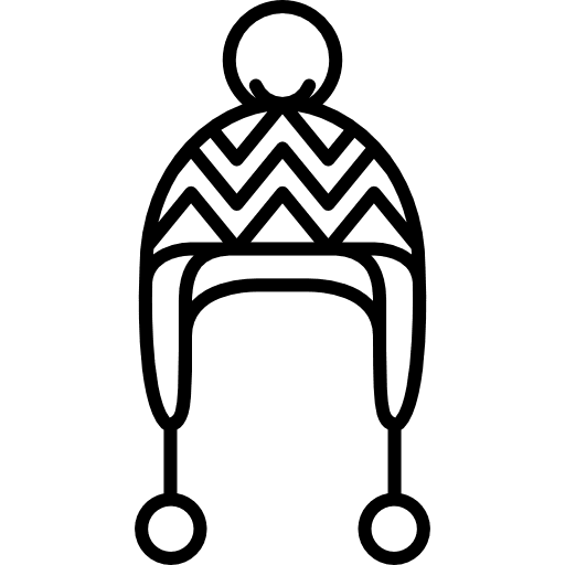 Knit hat with pom pom fashion knitted cold icon