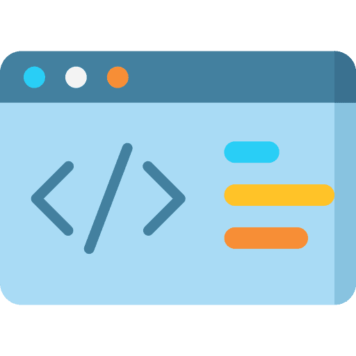 Code web develop symbols web icon