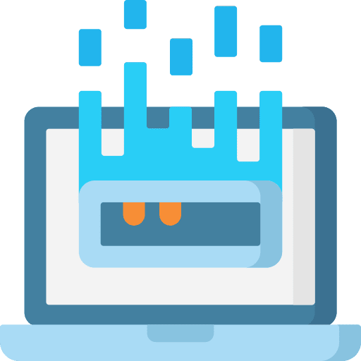Data database multimedia storage icon