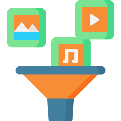 Music funnel technology video icon