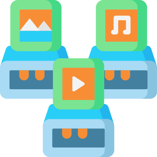 Variety storage photo hosting icon