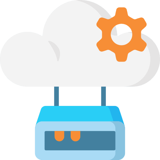 Cloud computing server ui storage icon