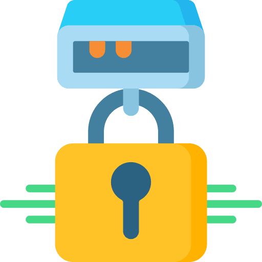 Security storage network hosting icon