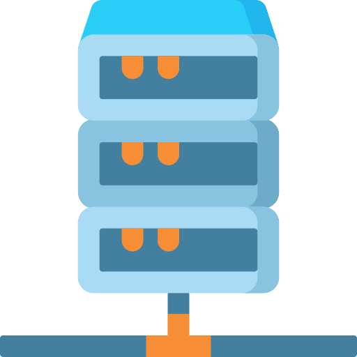 Server multimedia database computer icon