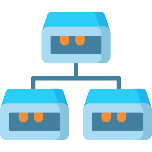 Structure servers hosting computer icon