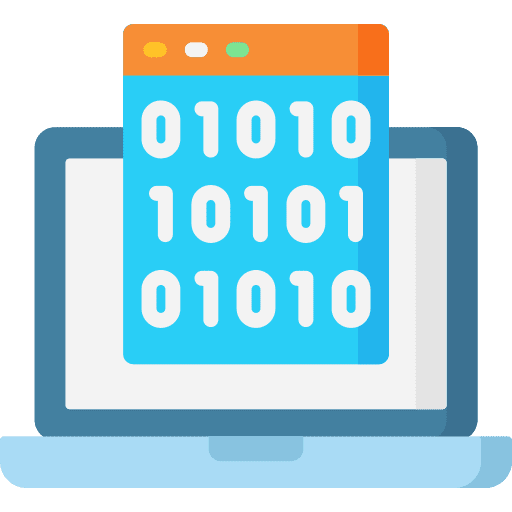 Structured data files hosting computer icon