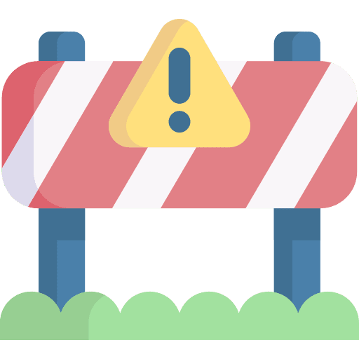 Block traffic sign road block no entry icon