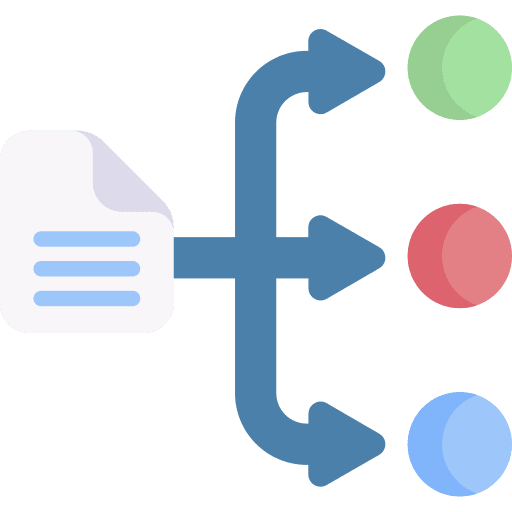 Choice distribution business and finance file icon