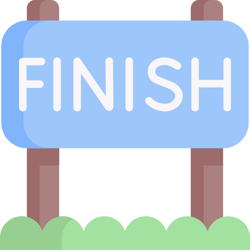 Finish panel sign road sign icon