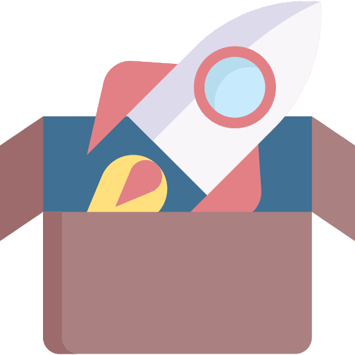 Product release launching new product rocket launch icon