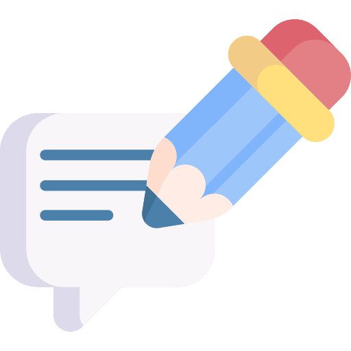 Revision communications comment writing icon