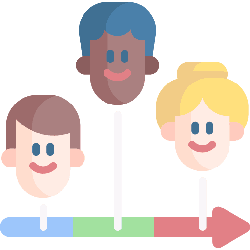 Distribution skills employees process icon