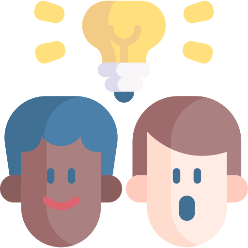 Idea business and finance cooperation teamwork icon