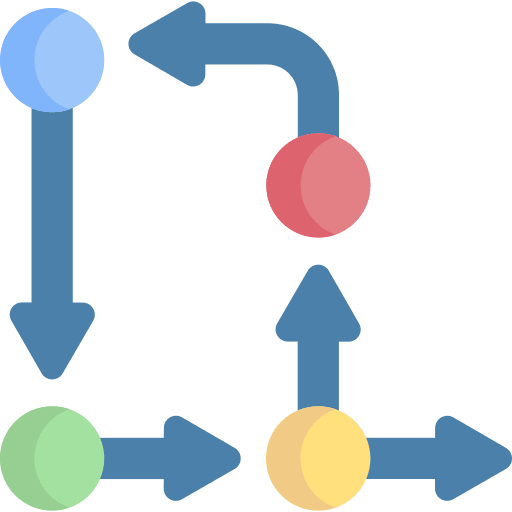 Planning tasks strategy steps icon