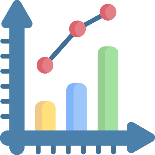 Bar chart file business graphic icon