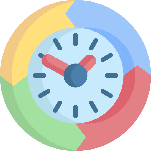 Time management productivity timetable time and date icon