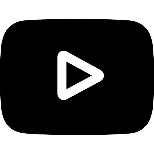 Youtube social network brands and logotypes video player icon