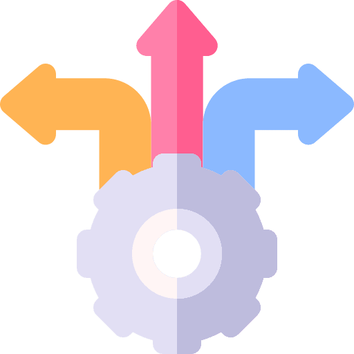 Decision making choice ui arrow icon