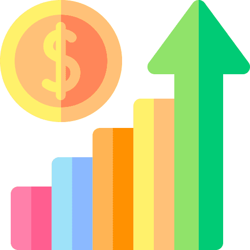 Income bar chart income bar graph icon