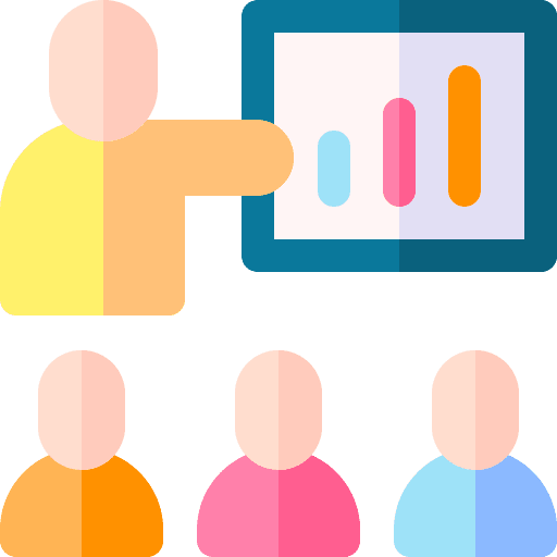 Presentation analysis communications bar chart icon