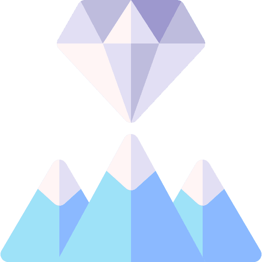 Goal business and finance mountain diamond icon Goal business and finance mountain diamond icon