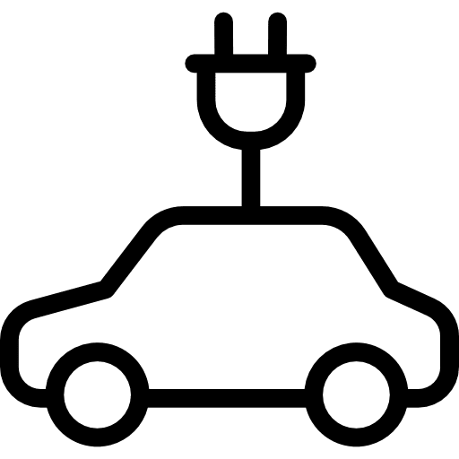 Electric car transportation electric car transport icon