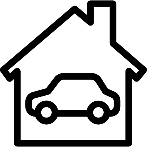 Garage transportation parking business icon