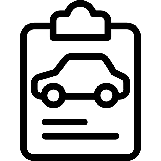 Insurance clipboard vehicle insurance icon